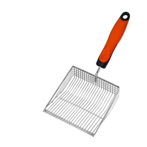 Vlfn 潮干狩りシャベル 砂浜蛤掘り??ふるいネット 砂ろ過ネット 猫砂シャベル兼用 多機能アウトドアツール 軽量便利 (赤黒,大号)