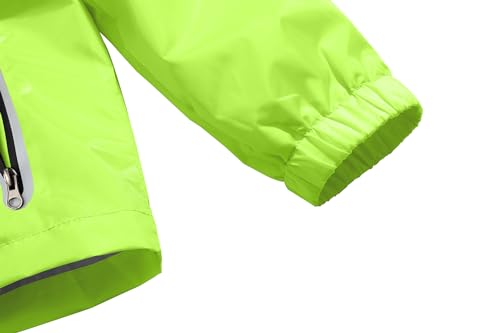 Image of Boys Girls Rain Jackets Lightweight Waterproof Hooded Raincoat Lined Windbreakers for Kids