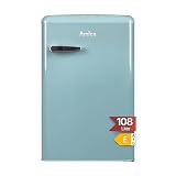 Amica KS 15612 T - Frigorifero retrò con congelatore, 88 cm (altezza) x 55 cm (larghezza) x 62 cm (profondità), design retrò