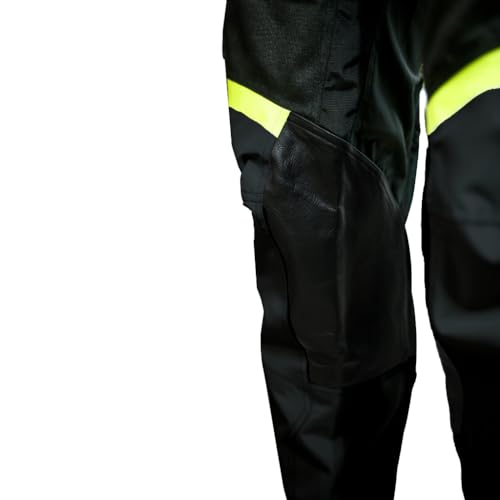 Image of Raida Trailcraft Off-Road Pants | MX & Trail Ride | Lightweight | Abrasion-resitant Fabric | Heat Sheild Panel | (in, Alpha, 4XL, Black /Hiviz)