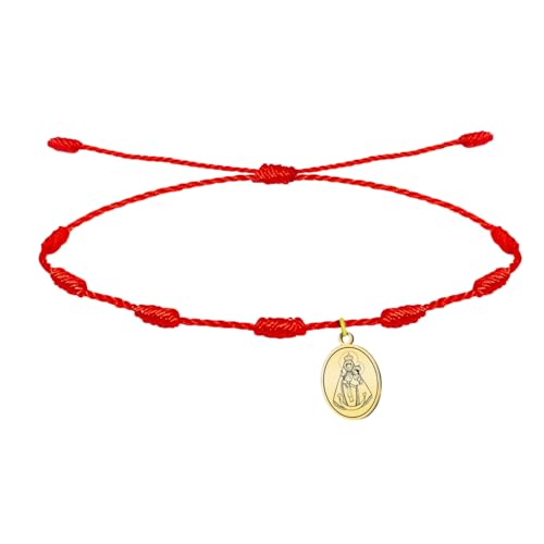 cotigo- Pulsera virgen y santos de España, virgen del Carmen, Rocio, Fatima, san Benito y mas, pulsera para mujer y hombre, regalos mujer, regalo abuela. (VIRGEN DE LA FUENSANTA - 21217)