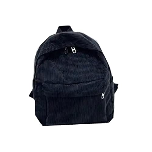LZYY Sac à dos vintage en velours côtelé pour femme Grande capacité Fermeture Éclair réglable Sac d'école décontracté Sac à bandoulière B Cover