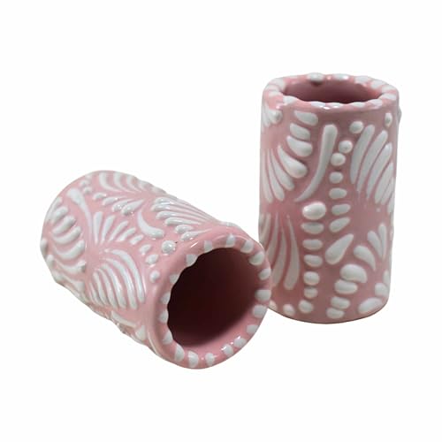 Marey Mexican Pottery Shot Glasses | Talavera Poblana | Talavera Pottery | 100% Handmade Ceramic From Mexico thumb #3