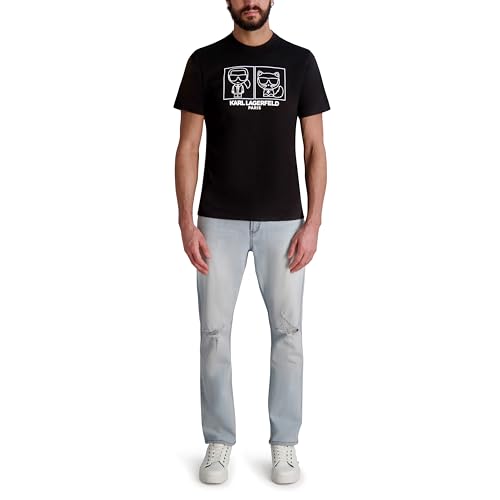 KARL LAGERFELD Men's Short Sleeve Crewneck Karl Choupette Graphic T-Shirt2