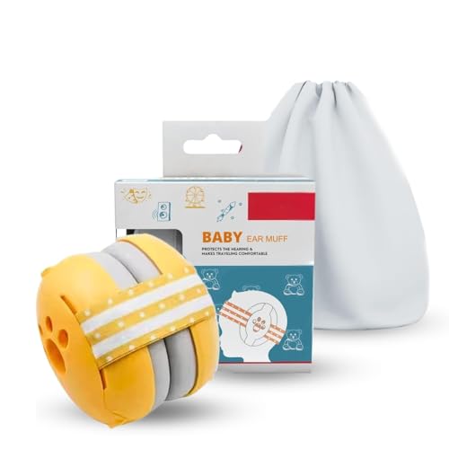 Image of YomauiYee Baby Earmuffs,Bear Infant Headphones Noise Cancelling Baby Ear Protection with Adjustable Headband Sound Proof Headphones, Travel Essentials for Travel