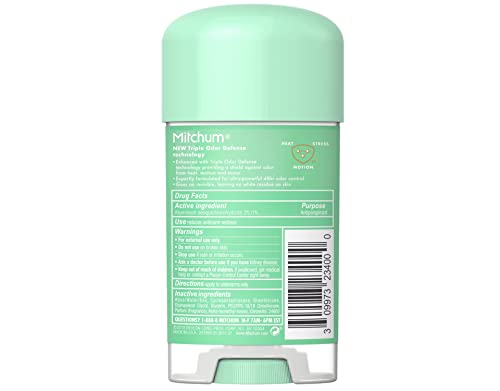 Mitchum Gel Anti-Perspirant Deodorant, Triple Odor Defense for Women, Powder Fresh, 2.25 Oz - 5 Pack - image 4