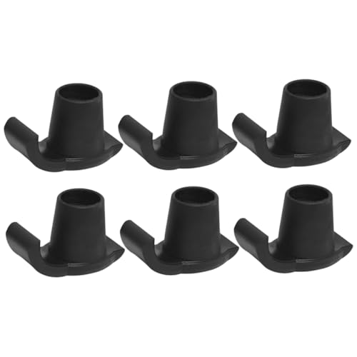 KOMBIUDA 6pcs Crutch Pads Walker Sliders or Gliders Walker Replacement Gliders Non-Slip Walker Gliders Walker Glide Tips Anti-Skid Walker Skis Portable Walker Skis Walker Feet Plastic Black