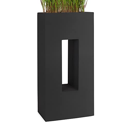 Pflanzwerk® Pflanzkübel Vista Anthrazit 92x45x27cm *Frostbeständiger Blumenkübel* *UV-Schutz* *Qualitätsware*