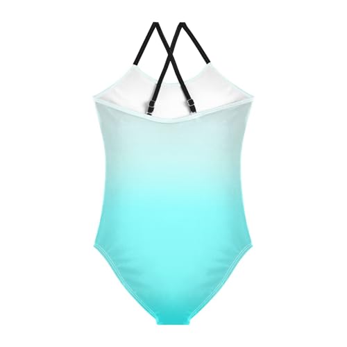 Blue White Gradient Bathing Suits for Girls Swimsuit Summer Beach Swimwear One Piece Swimsuits2