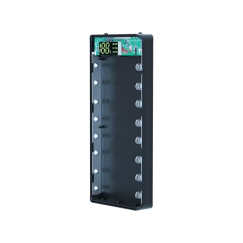 YiQinzcxg 18650 Soporte de Batería 8 Ranuras Caja de Batería Con Funciones De Carga Rápida Para La Alimentación Fácil Portátil