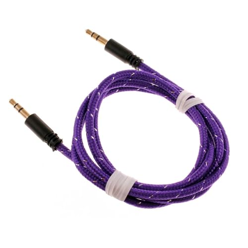 Cable Auxiliar 3.5mm mochetas, 1 m, púrpura miniatura 1