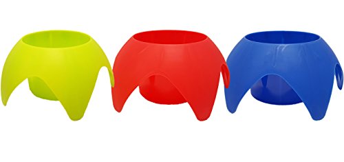 Set of 3 Sand Beach Yard Coaster Drink Cup Holder Durable Plastic Assorted