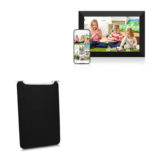 BoxWave Case Compatible with DASFIWO Digital Picture Frame 10.1 in - SlipSuit, Soft Slim Neoprene Pouch Protective Case Cover - Jet Black