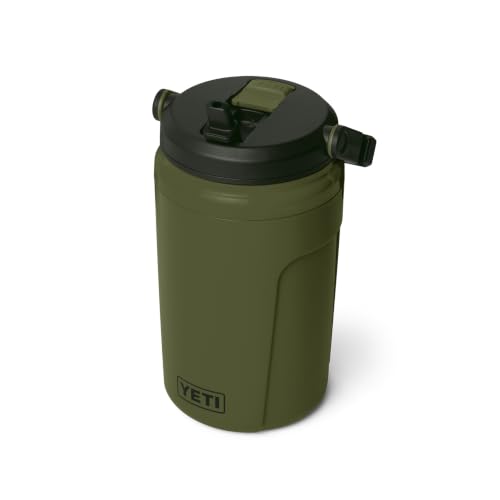 Image of YETI Silo 40 oz Insulated Magslider Straw Cap Water Jug - Leakproof, Lightweight Sports Bottle with Fence Hook Handle - Keeps Drinks Ice-Cold - Ideal for Gym, Sports & Tournaments, Olive