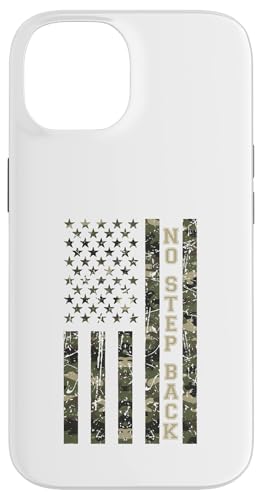 No Step Back Distressed USA American Flag Camo Aesthetic �X�}�z�P�[�X iPhone 14 �p