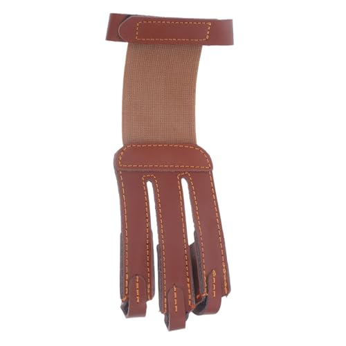 GAROZATION Archery Finger Saver String Guard Handed Finger Tab Cow Leather Guard Protector for Women
