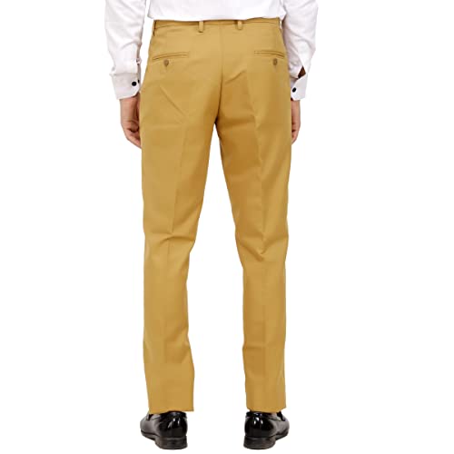 Image of KUNDAN Slim Fit Men Polyester Viscose Blend Trousers