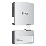 Lexar Professional Go Portable SSD with HUB 1TB, Ultra-Compact,Up to 1050MB/s Read and 1000MB/s Write, USB 3.2 Gen 2,for iPhone 15/16, Silver