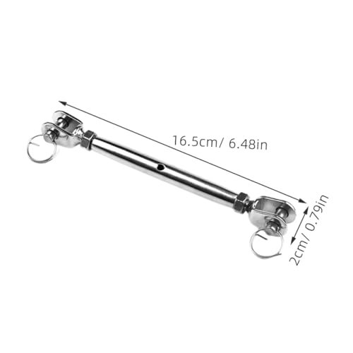 GLEAVI Tensionador de Cable de Acero Inoxidable 2 piezas, Tornillo Tensor para Cable de Cuerpo Cerrado para Uso Industrial miniatura 2