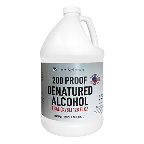 Allied Science Ethanol 200 Proof Denatured Ethyl Alcohol Solvent and Clean Fuel Burner