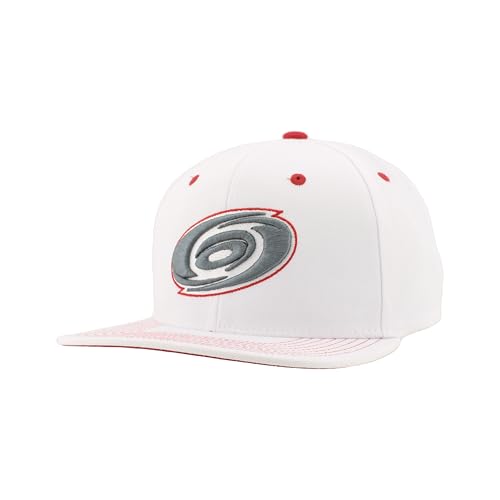 Carolina Hurricanes NHL Officially Licensed Adjustable Snapback Hat Flat Bill Z11 Pop White