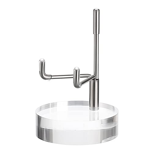 Tolida Soporte Exhibidor Estante Acrílico Redonda Caballete de exhibición Plata 5 * 5 * 8cm Cover