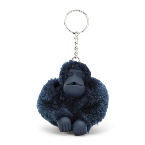 Kipling Monkeyclip M Llavero Mediano con Forma de Mono, Colgadores para Monos, Blue Bleu 2 (Azul)