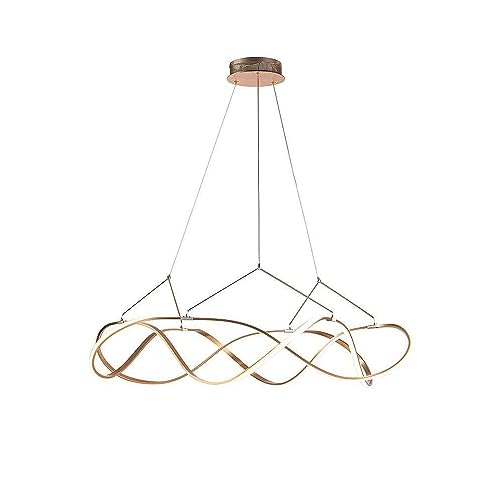 Image of Molly Integrated LED Ceiling Pendant Rose Gold, Dimmable, Remote Control