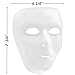 Dazzling White Full Face Plastic Mask (6.25