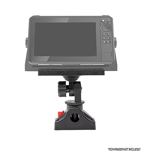 Image of Extreme Max 3006.8661 Universal Fish Finder Head Unit Boat /Fishing Rod Holder Mount for Screens Up to 9 inch with Pivoting Bracket (Rectangle Mount)