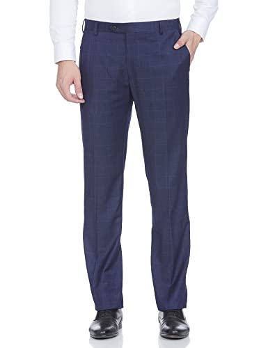 Image of Raymond Rayon Blend Men's Full Sleeve Contemporary FIT Dark Blue Formal Suit