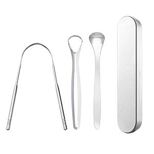 RVS Tongschraper set voor Mondverzorging – 4 Stuks