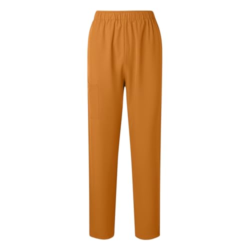 Image of Women's Medica Scrub Pants Pull On Workwear Cargo Pocket Elastic Waist Hospital Uniform Trousers