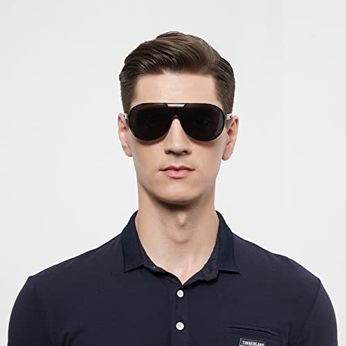 PANNER Men's Retro Aviator Polarized Sunglasses UV400 Protection Al-Mg Metal Frame Lightweight Outdoor4