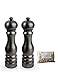 Dekomiro Peugeot Paris Chef Carbone - Juego de molinillos de pimienta y sal (22 cm, 100 g), color gris