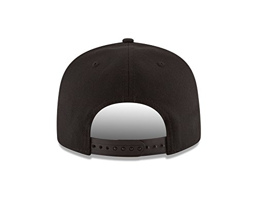 New Era Men's NBA 9FIFTY BLACK WHITE SNAPBACK CAP, One Size