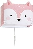 Dalber kinder Wandlampe, Kinderlampe Wandleuchte Little Fox Fuchs Tiere, Rose