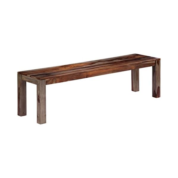 Bench 160 cm Grey Solid Sheesham Wood - Image 10