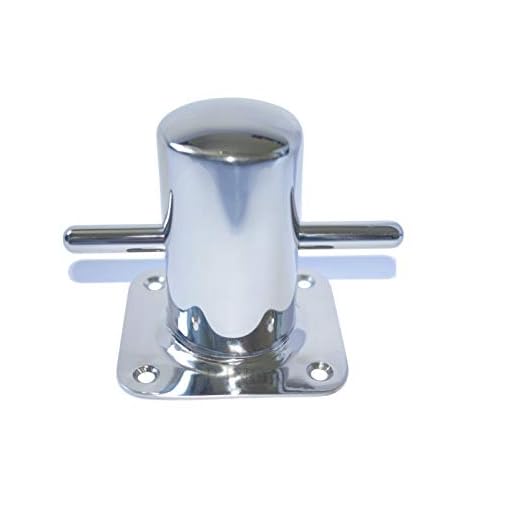 Bitte Bollard acciaio inox (bitte di ormeggio) altezza 100 mm diametro 50 mm acciaio inox