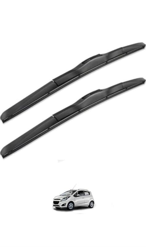 Image of Hybrid Wiper Blades Compatible with Chevrolet Beat (Pack of 2)