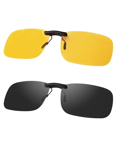 Clip On Night Vision, Driving Polarized Sunglasses Anti Glare
