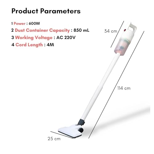 Image of PESOMA Vacuum Cleaner for Home - Wet and Dry Suction Cleaner for Home, Handheld Vacuum Cleaner for Sofa, Clean Under Bed Stick & Upright-Extendable Handle Exterior Scratch Free (White-6)