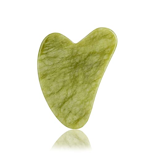 Fliurich Gua Sha Tool & Eye Massage,the ordinary peeling solution Natural Gua Sha Scraping Massage Tool,guasha for Facial Skin care & SPA Acupuncture Anti Aging Beauty Treatment (Green)