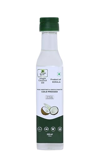 Kerala Virgin Cold Pressed Coconut Oil 250 ml/Pure/Cooking, Baby, Hair & Skin Care/Unrefined,Chemical Free, Natural - Vaniyar Brand