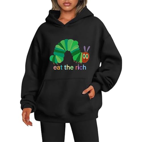 Eat The Rich Hoodie, Hungry Caterpillar Hoodie,Gift For Feminist Sweatshirt3