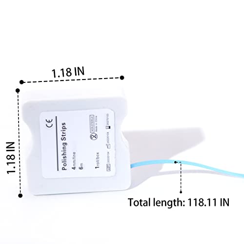 Tooth Polisher Dental File, Teeth Abrasive & Finishing Strips 4Mm X 6M- Tooth Polish Abrasive Strip Oral Care Cleaning Tool (Blue) #TOP1