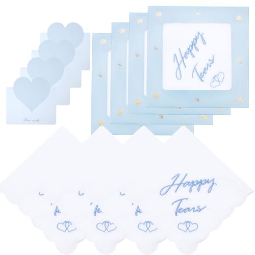 Pañuelo de boda bordado de algodón blanco como regalo de bodas original para novios