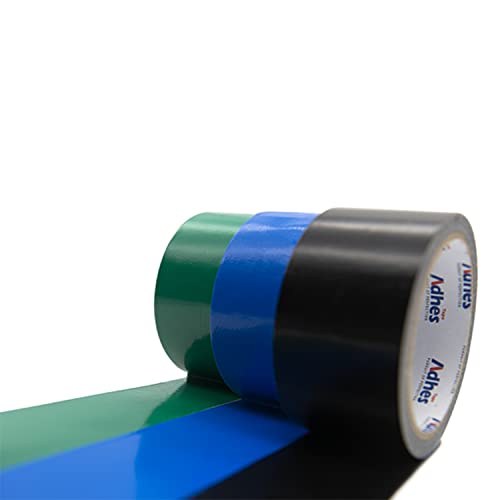 Plakband, pantsertape, weefseltape, kleurrijke pantserband, sets 9 rollen, 48 mm x 10 m, blauw, oranje, geel, groen, wit, zilver, goud, rood, zwart zelfklevende tape - Afbeelding 7