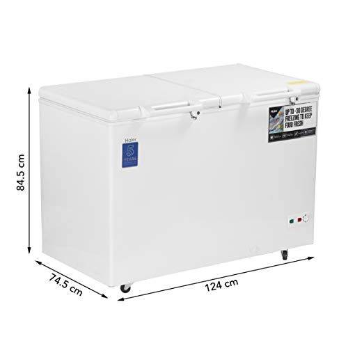 Image of Haier - Double Door Hard Top HCC 400HC, 379 liters, Convertible,White