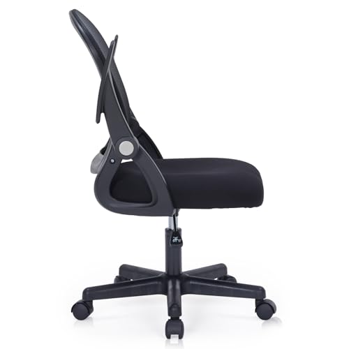 Mesh Office Chair Mid Back Office Chaise Small Task Chair with Flip up Armrests Computer Chair for...